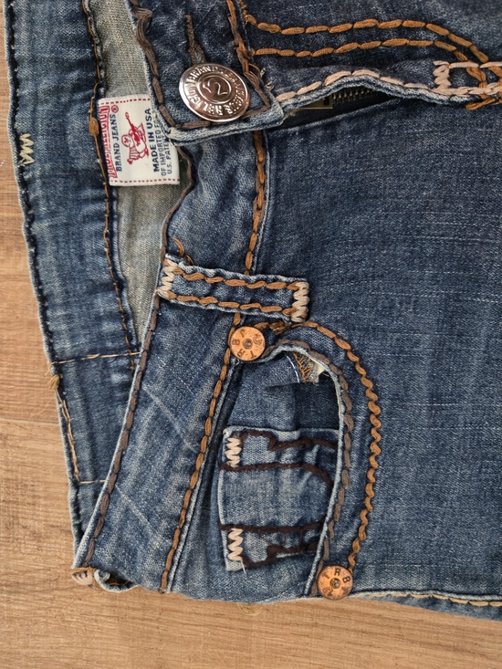 True Religion Denim - Vintage True Religion Low Rise Blue Denim Skinny Jeans with Contrast Stitching